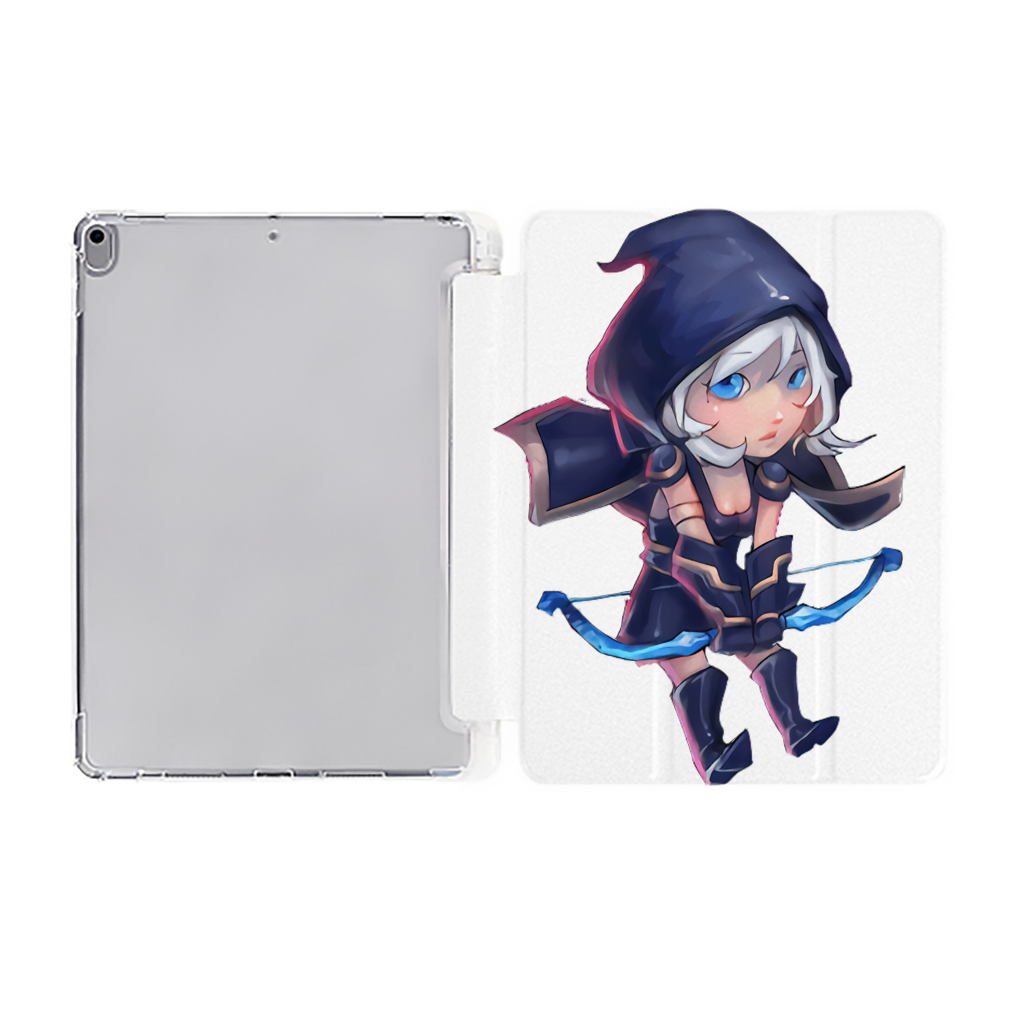（画像用） リーグ・オブ・レジェンド League of Legends LOL IPad ケース ペン収納付き 三つ折りスタンド PUレザー×シリコン 対応機種9.5/10.5/10.9インチ